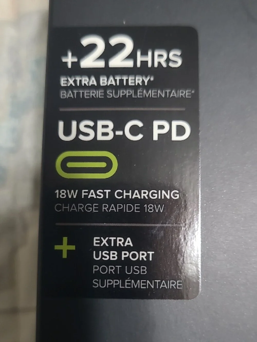 Mophie Powerstation Plus Portable Charger -Black +22HRS USB-C PD+ EXTRA USB PORT